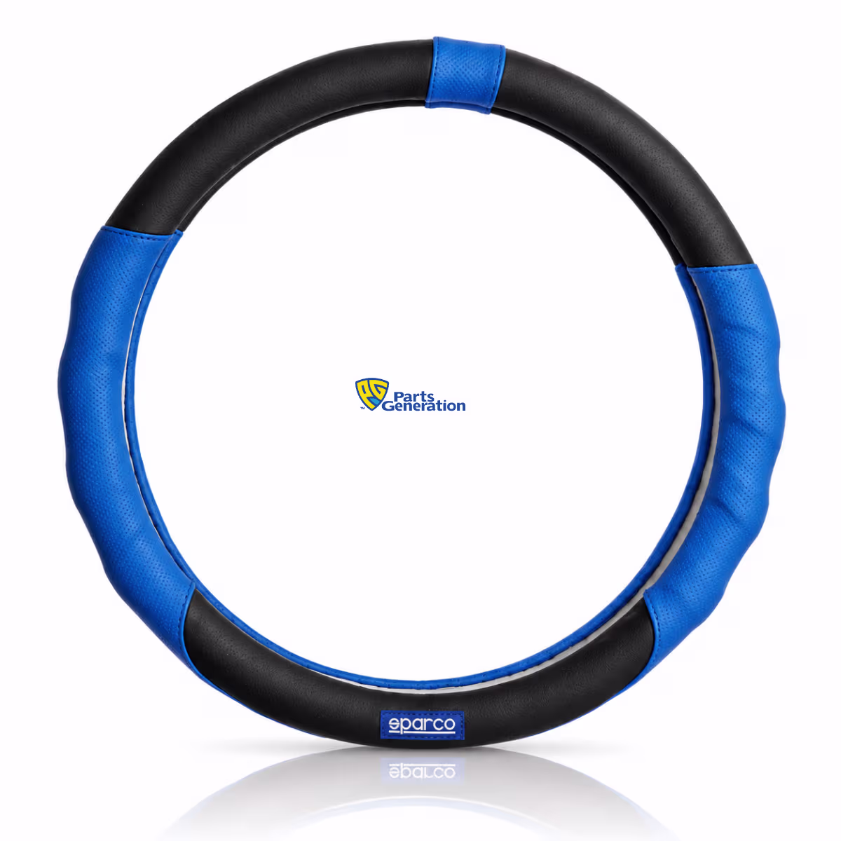 SPARCO CAR STEERING WHEEL COVER BLUE & BLACK (UNIVERSAL)
